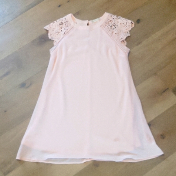 Altar'd State Pink Dress With Lace Sleeves Size Small - Picture 1 of 5